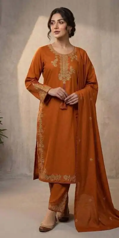 BE 473 Orange Color Roman Silk Salwar Suit with Embroidery Work. Available at ₹1999 only. Delivery 4-6 Working Days. Shop now. | Jump Suits, Salwar suit, Designer Suits, Casual Suits, Creative suits, Palazzo Suits, Party Wear Suits, Patiala Suits, Straight Suits