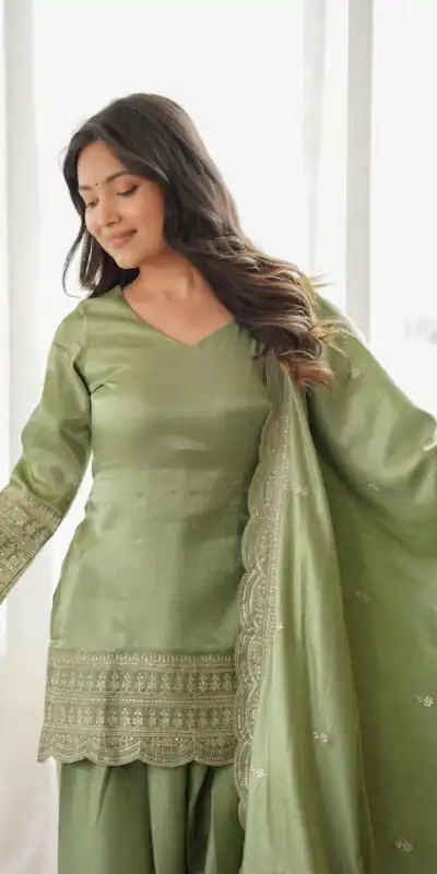 KB 304 Pista Color Roman Silk Salwar Suit with Embroidery Work. Available at ₹1999 only. Delivery 4-6 Working Days. Shop now. | Jump Suits, Salwar suit, Designer Suits, Casual Suits, Creative suits, Palazzo Suits, Party Wear Suits, Patiala Suits, Straight Suits