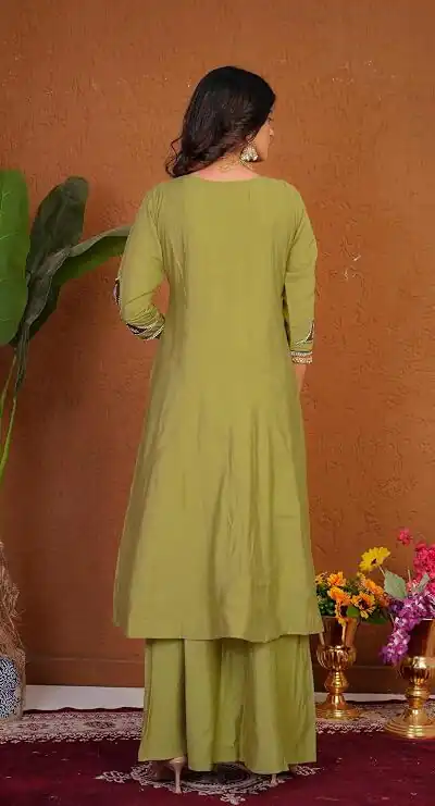 DIVA 152 Pista Color Roman Silk Salwar Suit with Embroidery Work. Available at ₹2399 only. Delivery 4-6 Working Days. Shop now. | Jump Suits, Salwar suit, Designer Suits, Casual Suits, Creative suits, Palazzo Suits, Party Wear Suits, Patiala Suits, Straight Suits