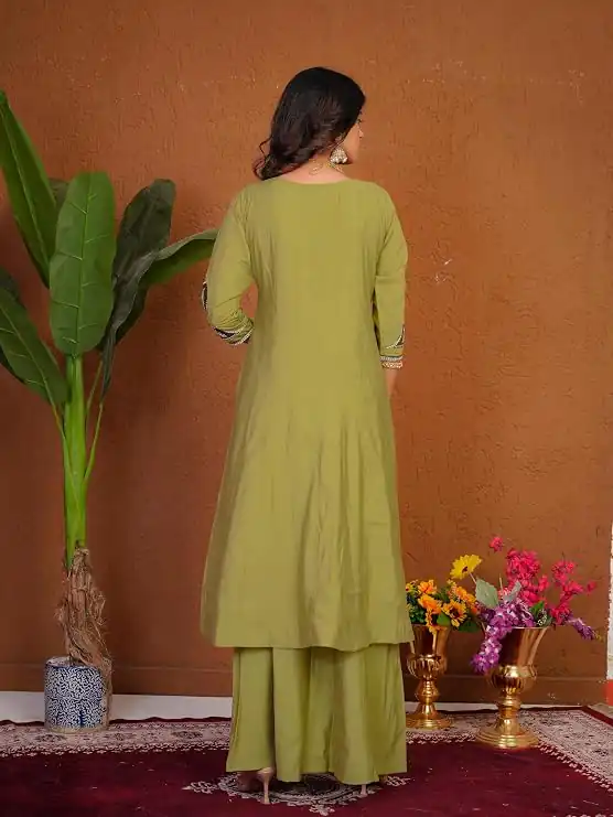 DIVA 152 Pista Color Roman Silk Salwar Suit with Embroidery Work. Available at ₹2399 only. Delivery 4-6 Working Days. Shop now. | Jump Suits, Salwar suit, Designer Suits, Casual Suits, Creative suits, Palazzo Suits, Party Wear Suits, Patiala Suits, Straight Suits