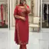 BE 473 Red Color Roman Silk Salwar Suit with Embroidery Work. Available at ₹1999 only. Delivery 4-6 Working Days. Shop now. | Jump Suits, Salwar suit, Designer Suits, Casual Suits, Creative suits, Palazzo Suits, Party Wear Suits, Patiala Suits, Straight Suits