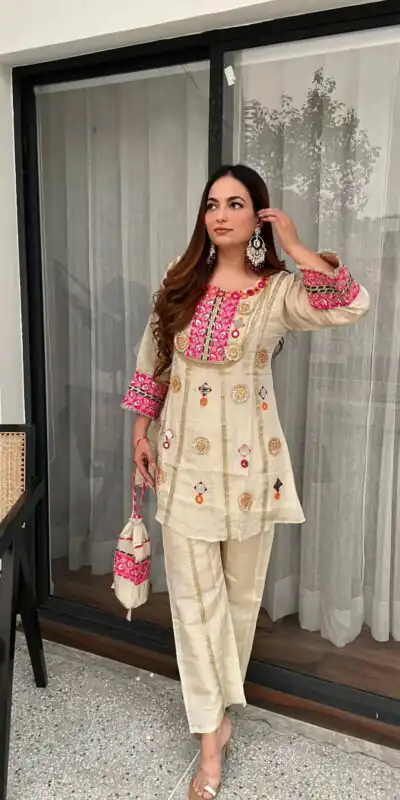 LG 2091 Cream in Cos Moss Mirror Work & Embroidery Work Salwar Suit . Festive Deal ₹2049. Delivery 4-6 Working Days. Shop now. | Jump Suits, Salwar suit, Designer Suits, Casual Suits, Creative suits, Palazzo Suits, Party Wear Suits, Patiala Suits, Straight Suits