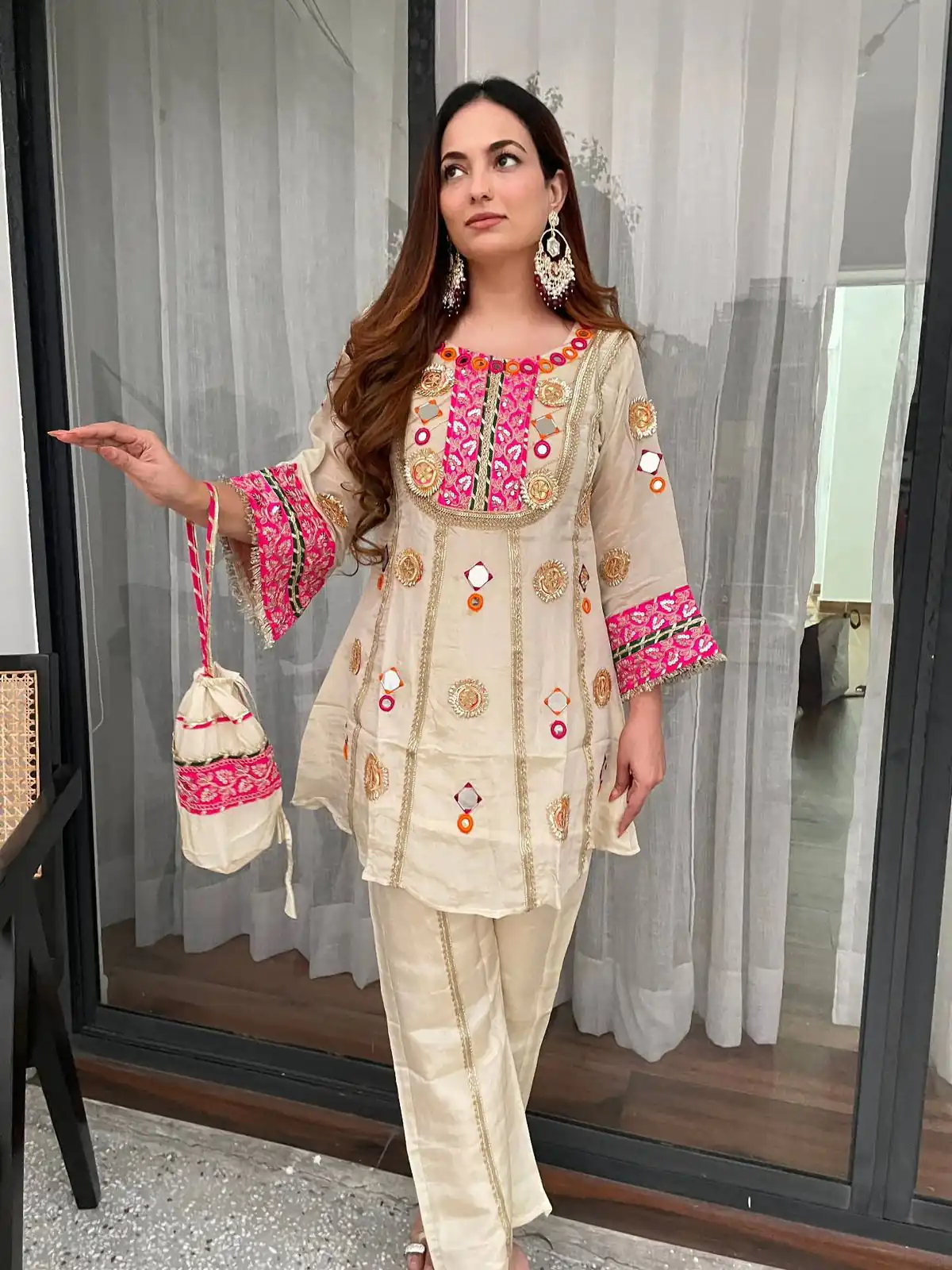 LG 2091 Cream in Cos Moss Mirror Work & Embroidery Work Salwar Suit . Festive Deal ₹2049. Delivery 4-6 Working Days. Shop now. | Jump Suits, Salwar suit, Designer Suits, Casual Suits, Creative suits, Palazzo Suits, Party Wear Suits, Patiala Suits, Straight Suits