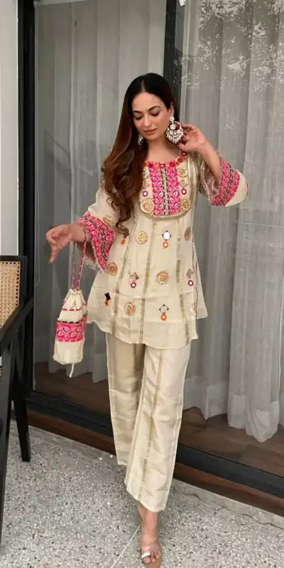 LG 2091 Cream in Cos Moss Mirror Work & Embroidery Work Salwar Suit . Festive Deal ₹2049. Delivery 4-6 Working Days. Shop now. | Jump Suits, Salwar suit, Designer Suits, Casual Suits, Creative suits, Palazzo Suits, Party Wear Suits, Patiala Suits, Straight Suits