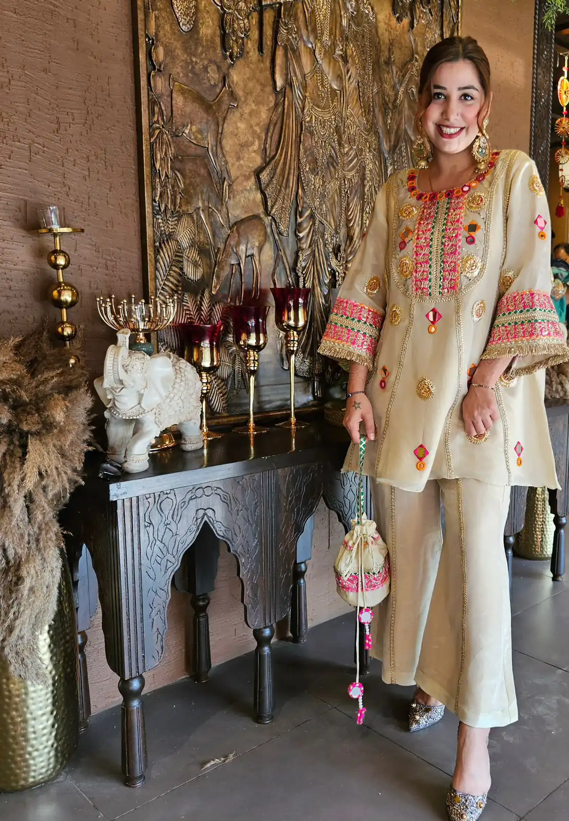 LG 2091 Cream in Cos Moss Mirror Work & Embroidery Work Salwar Suit . Festive Deal ₹2049. Delivery 4-6 Working Days. Shop now. | Jump Suits, Salwar suit, Designer Suits, Casual Suits, Creative suits, Palazzo Suits, Party Wear Suits, Patiala Suits, Straight Suits