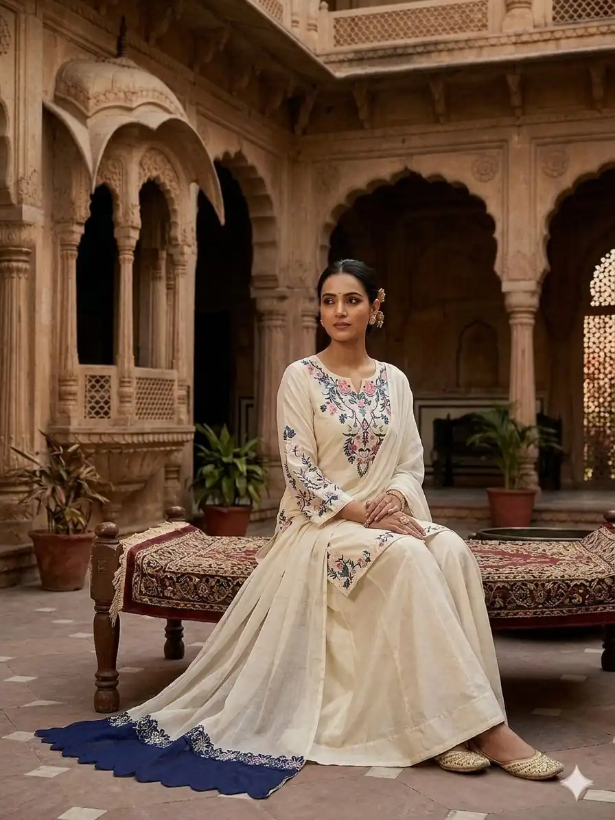 LG 2113 Off Whit eCrape Silk with Embroidery Work Salwar Suit . Introductory Price ₹2049. Delivery 4-6 Working Days. Shop now. | Jump Suits, Salwar suit, Designer Suits, Casual Suits, Creative suits, Palazzo Suits, Party Wear Suits, Patiala Suits, Straight Suits