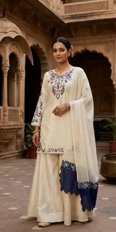 LG 2113 Off Whit eCrape Silk with Embroidery Work Salwar Suit . Introductory Price ₹2049. Delivery 4-6 Working Days. Shop now. | Jump Suits, Salwar suit, Designer Suits, Casual Suits, Creative suits, Palazzo Suits, Party Wear Suits, Patiala Suits, Straight Suits