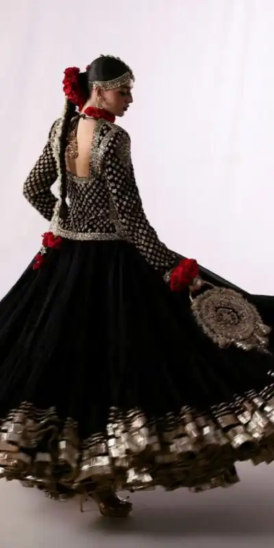 RTC 6036 Black Faux Georgette Lehenga Choli Perfect for Wedding, Party, Festival Celebrations, Ganesh Chaturthi, Diwali – . Introductory Price ₹2149. | Lehenga, Bollywood Lehenga, Creative Lehenga, Designer Lehenga, Embroidered Lehenga, Party Wear Lehenga