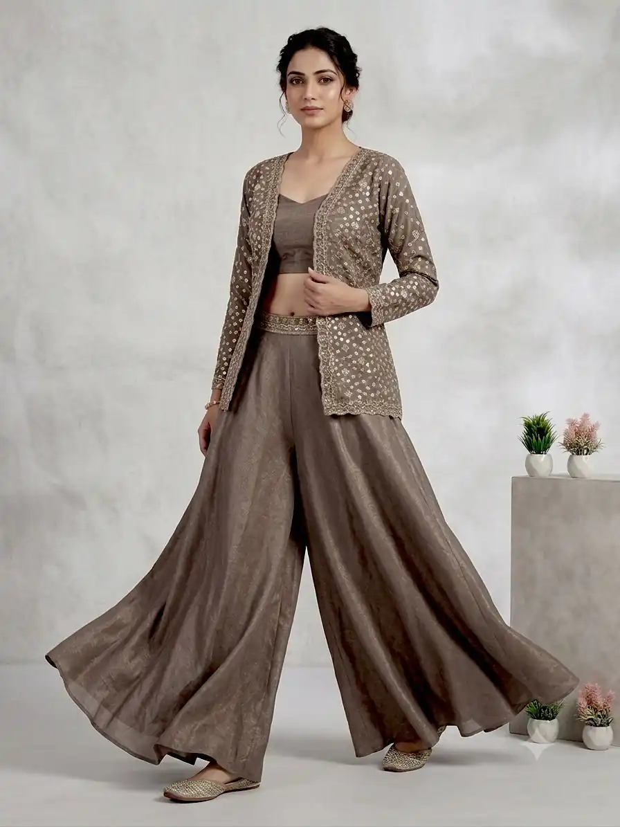 LG 2112 Brown Chinon Salwar Suit Perfect for Wedding, Party, Lohri, Eid, Holi – . Affordable Price ₹1049. Delivery 4-6 Working Days. Shop now. | Jump Suits, Salwar suit, Designer Suits, Casual Suits, Creative suits, Palazzo Suits, Party Wear Suits, Patiala Suits, Straight Suits