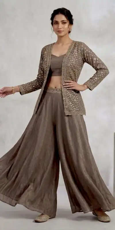 LG 2112 Brown Chinon Salwar Suit Perfect for Wedding, Party, Lohri, Eid, Holi – . Affordable Price ₹1049. Delivery 4-6 Working Days. Shop now. | Jump Suits, Salwar suit, Designer Suits, Casual Suits, Creative suits, Palazzo Suits, Party Wear Suits, Patiala Suits, Straight Suits