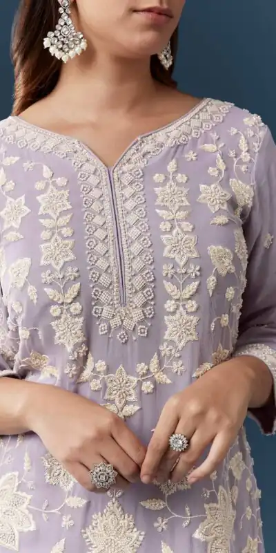 FC 727 Lavender Chiffon Georgette Salwar Suit. Perfect for Wedding, Party, Baby Shower, Pooja, Temple Visit – Grab it for ₹2599. Delivery 4-6 Work | Jump Suits, Salwar suit, Designer Suits, Casual Suits, Creative suits, Palazzo Suits, Party Wear Suits, Patiala Suits, Straight Suits