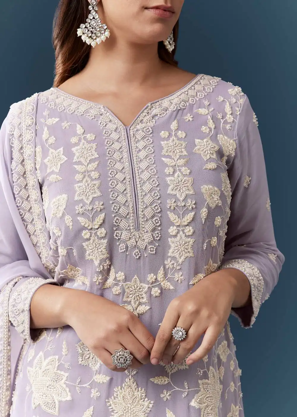 FC 727 Lavender Chiffon Georgette Salwar Suit. Perfect for Wedding, Party, Baby Shower, Pooja, Temple Visit – Grab it for ₹2599. Delivery 4-6 Work | Jump Suits, Salwar suit, Designer Suits, Casual Suits, Creative suits, Palazzo Suits, Party Wear Suits, Patiala Suits, Straight Suits