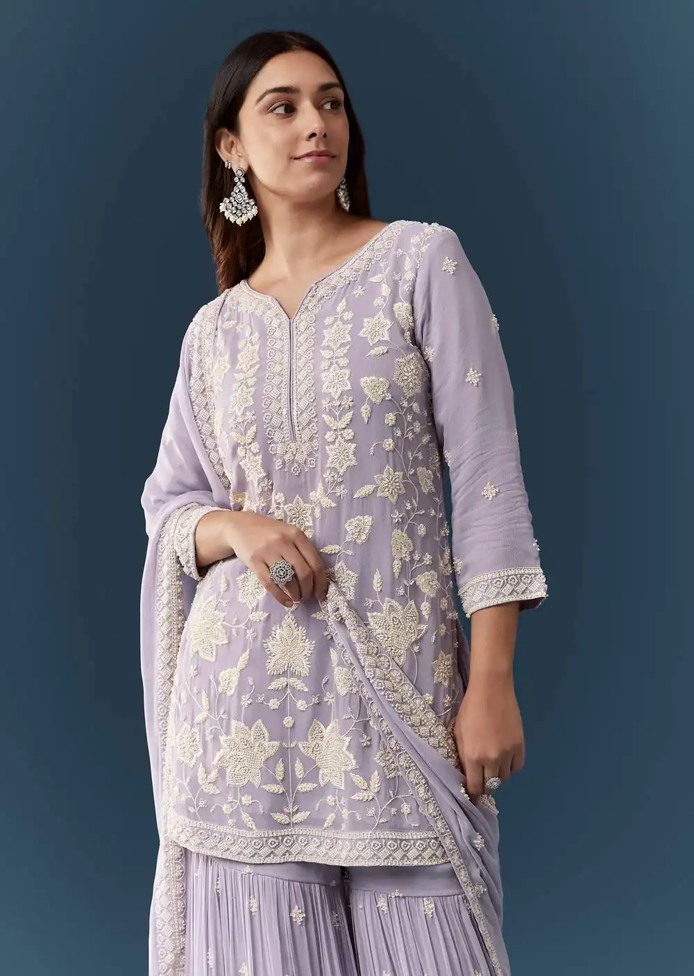 FC 727 Lavender Chiffon Georgette Salwar Suit. Perfect for Wedding, Party, Baby Shower, Pooja, Temple Visit – Grab it for ₹2599. Delivery 4-6 Work | Jump Suits, Salwar suit, Designer Suits, Casual Suits, Creative suits, Palazzo Suits, Party Wear Suits, Patiala Suits, Straight Suits
