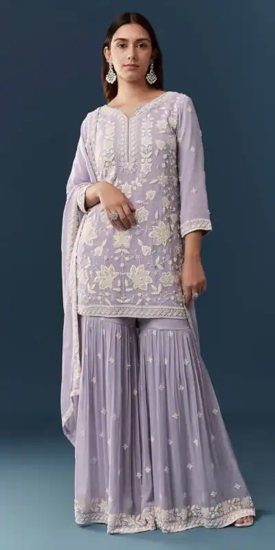 FC 727 Lavender Chiffon Georgette Salwar Suit. Perfect for Wedding, Party, Baby Shower, Pooja, Temple Visit – Grab it for ₹2599. Delivery 4-6 Work | Jump Suits, Salwar suit, Designer Suits, Casual Suits, Creative suits, Palazzo Suits, Party Wear Suits, Patiala Suits, Straight Suits