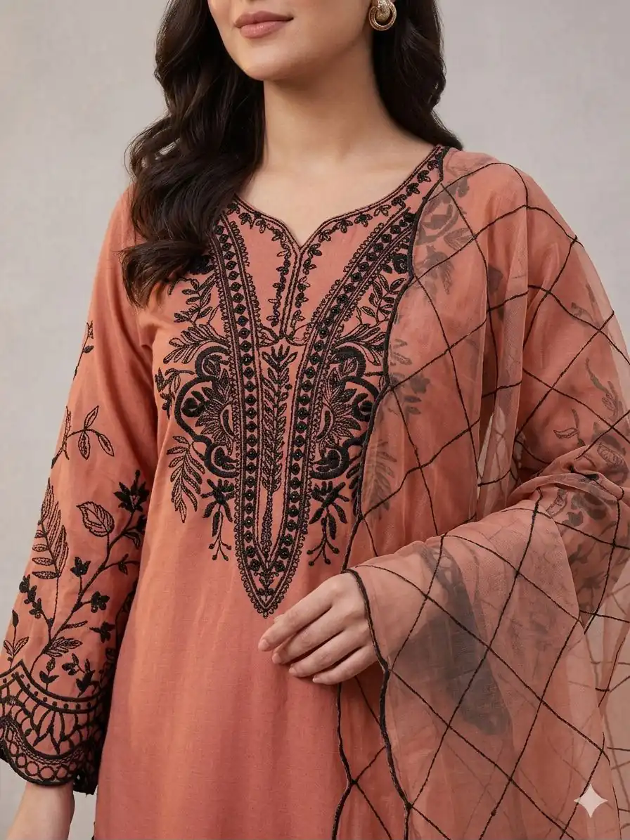 LG 2101 Rust Color Mal Cotton Embroidery Work Salwar Suit . Wedding, Party, Festive, Events, Get it for ₹2099. Delivery 4-6 Working Days. Shop now. | Jump Suits, Salwar suit, Designer Suits, Casual Suits, Creative suits, Palazzo Suits, Party Wear Suits, Patiala Suits, Straight Suits