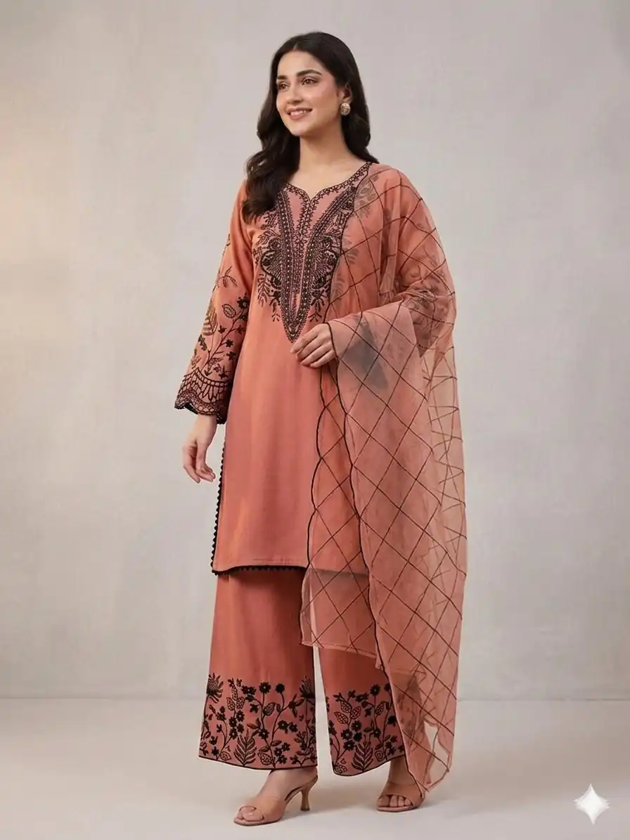 LG 2101 Rust Color Mal Cotton Embroidery Work Salwar Suit . Wedding, Party, Festive, Events, Get it for ₹2099. Delivery 4-6 Working Days. Shop now. | Jump Suits, Salwar suit, Designer Suits, Casual Suits, Creative suits, Palazzo Suits, Party Wear Suits, Patiala Suits, Straight Suits