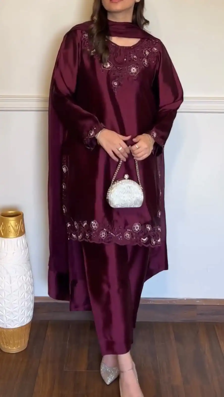 KD 1623 Wine American Silk Salwar Suit Perfect for Wedding, Party, Onam, Family Gatherings, Baisakhi – . Affordable Price ₹1999. Delivery 4-6 Working Days | Jump Suits, Salwar suit, Designer Suits, Casual Suits, Creative suits, Palazzo Suits, Party Wear Suits, Patiala Suits, Straight Suits