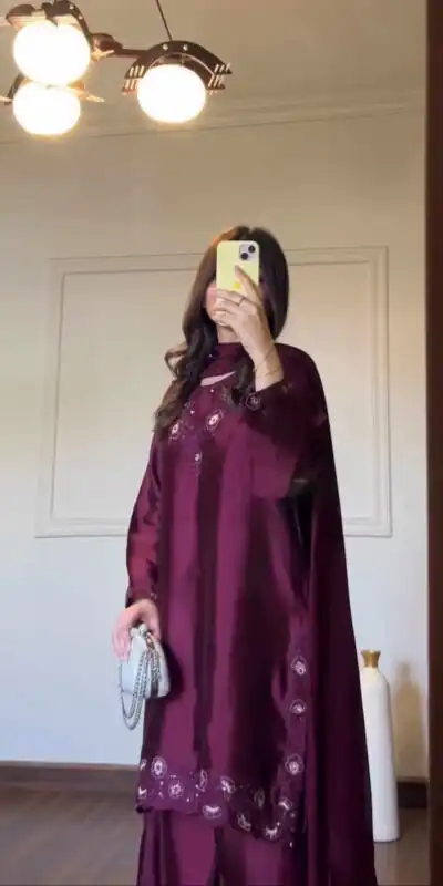 KD 1623 Wine American Silk Salwar Suit Perfect for Wedding, Party, Onam, Family Gatherings, Baisakhi – . Affordable Price ₹1999. Delivery 4-6 Working Days | Jump Suits, Salwar suit, Designer Suits, Casual Suits, Creative suits, Palazzo Suits, Party Wear Suits, Patiala Suits, Straight Suits