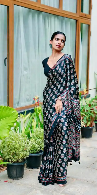 NC 5603 Black Color Satin Crap Saree with Mirror Work. Introductory Price ₹1799. Delivery Online 4-6 Working Days. Shop now. | Sarees, Bollywood Sarees, Creative Sarees, Designer Sarees, Embroidered Sarees, Ethnic Saree, Modern Digital sarees, Party Wear Sarees
