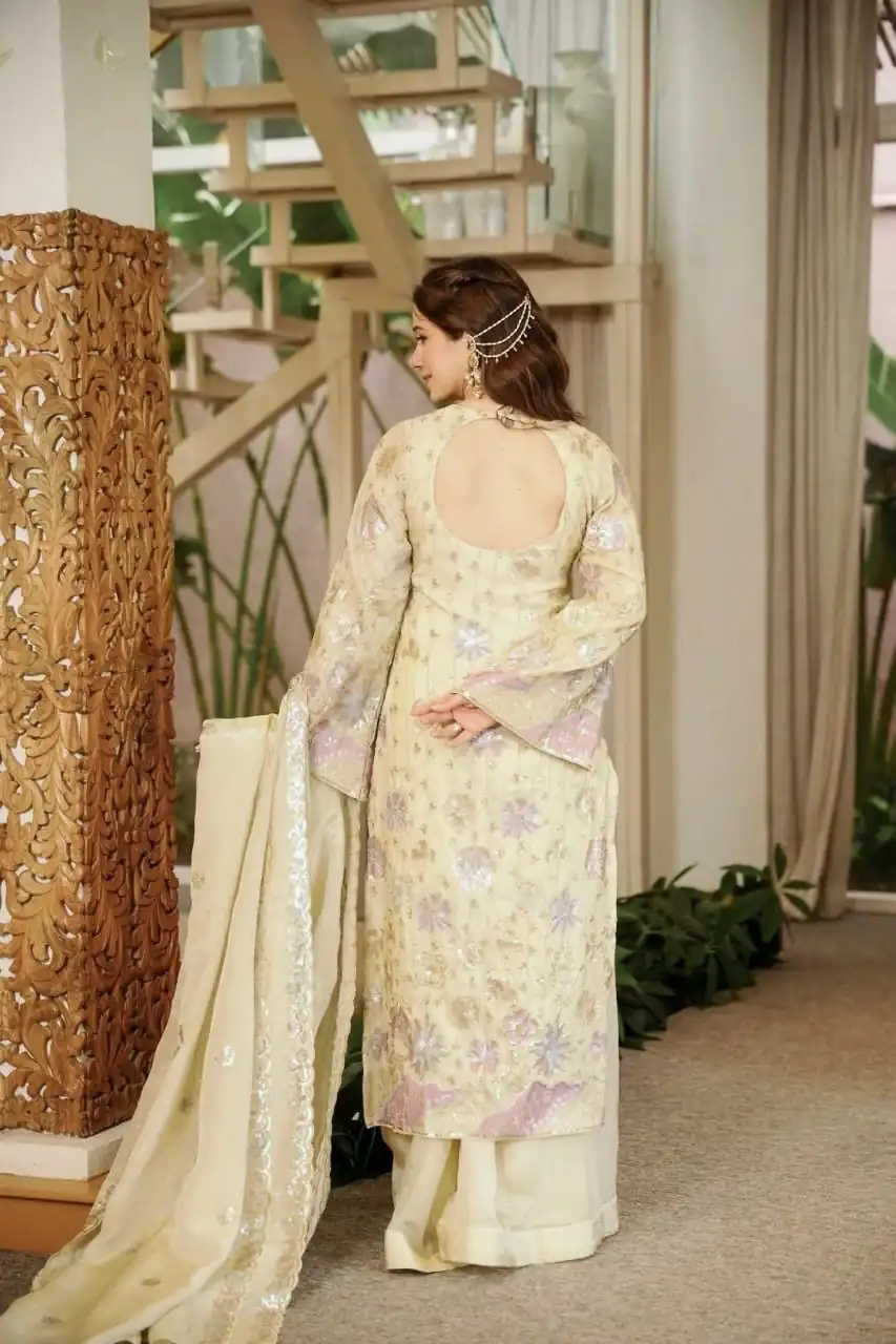 RTC 6030 Cream Vichitra Silk Salwar Suit with Embroidery Work. Wedding, Party, Festive, Events, Grab it for ₹2649. Delivery 4-6 Working Days. Shop now. | Jump Suits, Salwar suit, Designer Suits, Casual Suits, Creative suits, Palazzo Suits, Party Wear Suits, Patiala Suits, Straight Suits