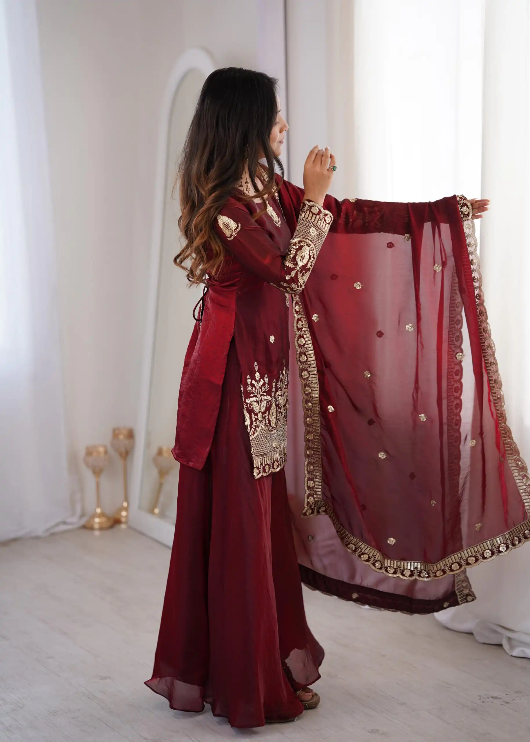 ZSR 3168 Maroon Color Fendy Silk With Embroidery Work Salwar Suit. Get it for ₹2149. Delivery 4-6 Working Days. Online Shop now. | Jump Suits, Salwar suit, Designer Suits, Casual Suits, Creative suits, Palazzo Suits, Party Wear Suits, Patiala Suits, Straight Suits