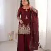 ZSR 3168 Maroon Color Fendy Silk With Embroidery Work Salwar Suit. Get it for ₹2149. Delivery 4-6 Working Days. Online Shop now. | Jump Suits, Salwar suit, Designer Suits, Casual Suits, Creative suits, Palazzo Suits, Party Wear Suits, Patiala Suits, Straight Suits
