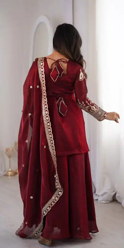 ZSR 3168 Maroon Color Fendy Silk With Embroidery Work Salwar Suit. Get it for ₹2149. Delivery 4-6 Working Days. Online Shop now. | Jump Suits, Salwar suit, Designer Suits, Casual Suits, Creative suits, Palazzo Suits, Party Wear Suits, Patiala Suits, Straight Suits