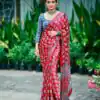 NC 5603 Red Color Satin Crap Saree with Mirror Work. Introductory Price ₹1799. Delivery Online 4-6 Working Days. Shop now. | Sarees, Bollywood Sarees, Creative Sarees, Designer Sarees, Embroidered Sarees, Ethnic Saree, Modern Digital sarees, Party Wear Sarees