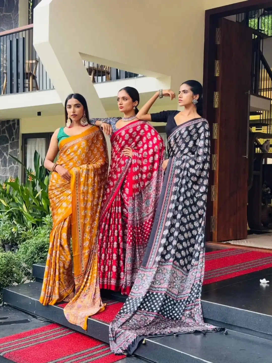 NC 5603 Red Color Satin Crap Saree with Mirror Work. Introductory Price ₹1799. Delivery Online 4-6 Working Days. Shop now. | Sarees, Bollywood Sarees, Creative Sarees, Designer Sarees, Embroidered Sarees, Ethnic Saree, Modern Digital sarees, Party Wear Sarees
