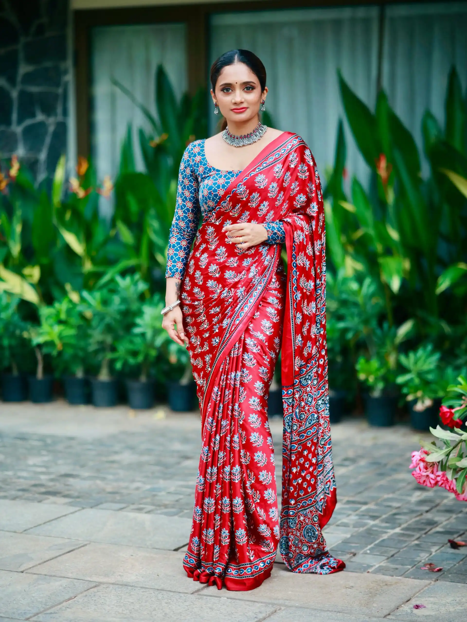 NC 5603 Red Color Satin Crap Saree with Mirror Work. Introductory Price ₹1799. Delivery Online 4-6 Working Days. Shop now. | Sarees, Bollywood Sarees, Creative Sarees, Designer Sarees, Embroidered Sarees, Ethnic Saree, Modern Digital sarees, Party Wear Sarees