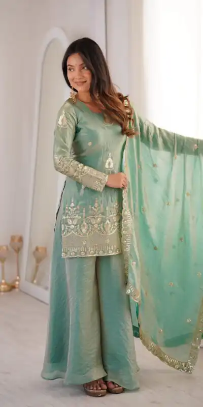 ZSR 3168 Sea Green Color Fendy Silk With Embroidery Work Salwar Suit. Get it for ₹2149. Delivery 4-6 Working Days. Online Shop now. | Jump Suits, Salwar suit, Designer Suits, Casual Suits, Creative suits, Palazzo Suits, Party Wear Suits, Patiala Suits, Straight Suits