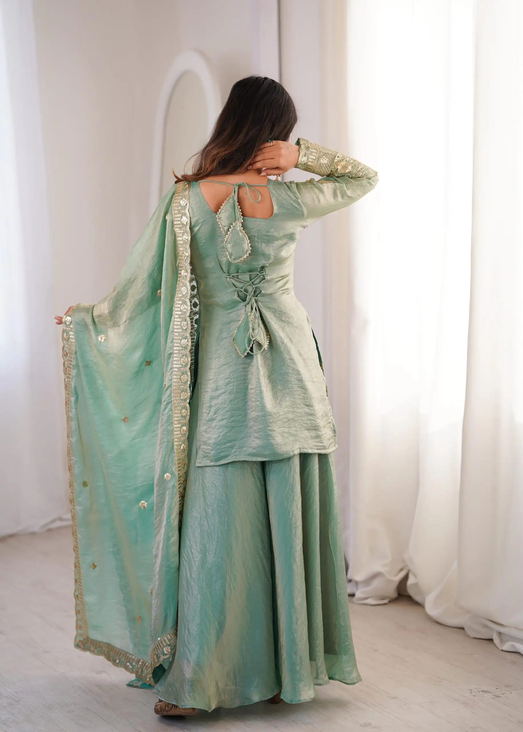 ZSR 3168 Sea Green Color Fendy Silk With Embroidery Work Salwar Suit. Get it for ₹2149. Delivery 4-6 Working Days. Online Shop now. | Jump Suits, Salwar suit, Designer Suits, Casual Suits, Creative suits, Palazzo Suits, Party Wear Suits, Patiala Suits, Straight Suits