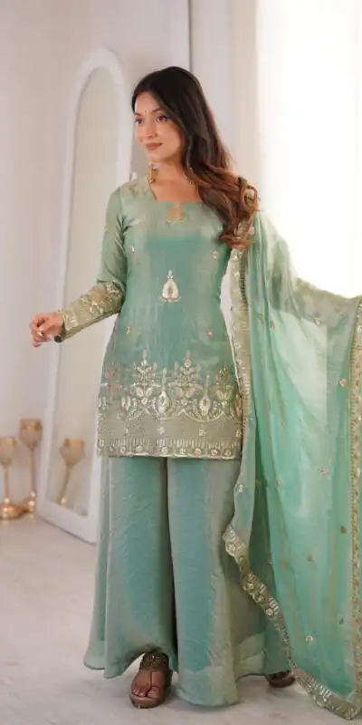 ZSR 3168 Sea Green Color Fendy Silk With Embroidery Work Salwar Suit. Get it for ₹2149. Delivery 4-6 Working Days. Online Shop now. | Jump Suits, Salwar suit, Designer Suits, Casual Suits, Creative suits, Palazzo Suits, Party Wear Suits, Patiala Suits, Straight Suits