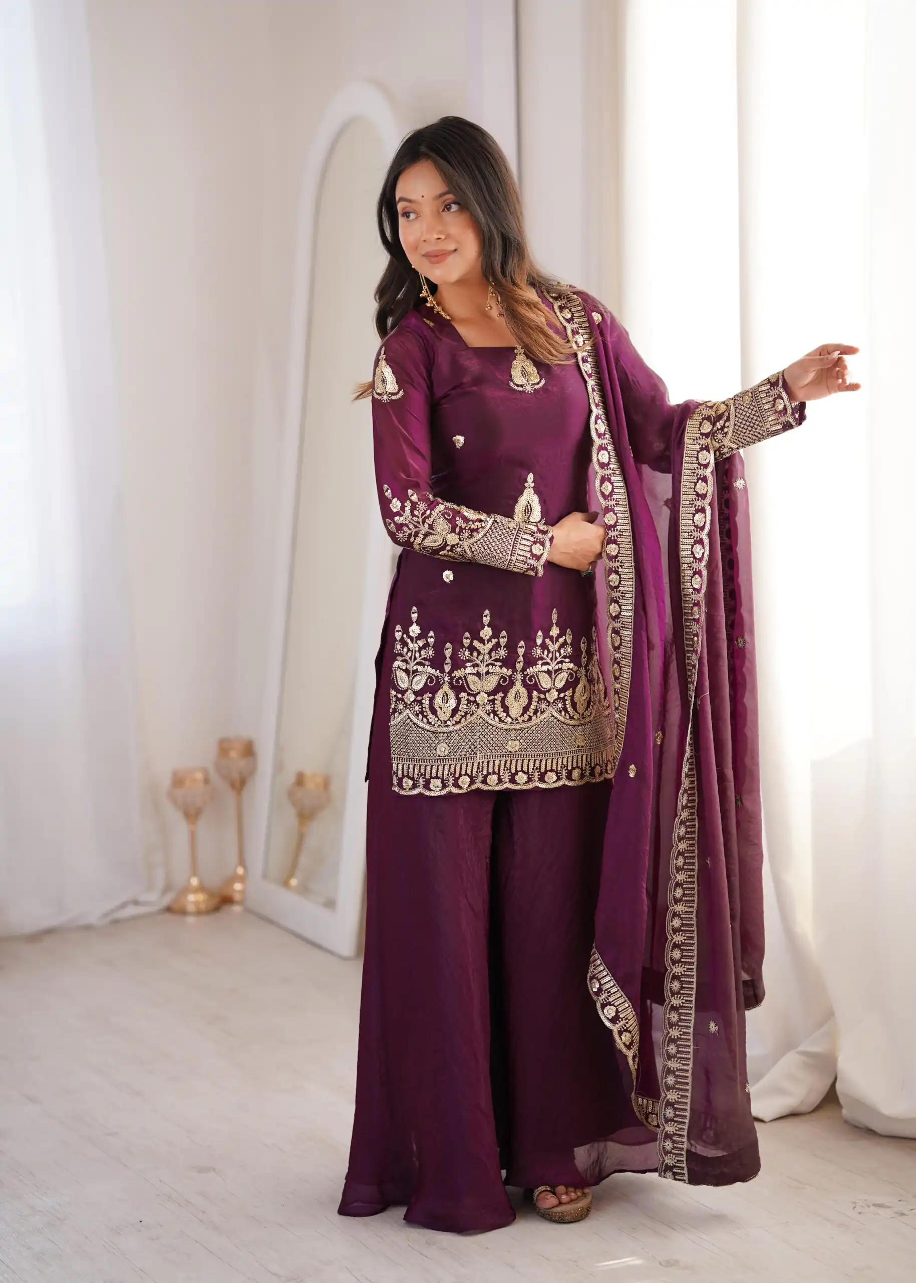 ZSR 3168 Wine Color Fendy Silk With Embroidery Work Salwar Suit. Get it for ₹2149. Delivery 4-6 Working Days. Online Shop now. | Jump Suits, Salwar suit, Designer Suits, Casual Suits, Creative suits, Palazzo Suits, Party Wear Suits, Patiala Suits, Straight Suits