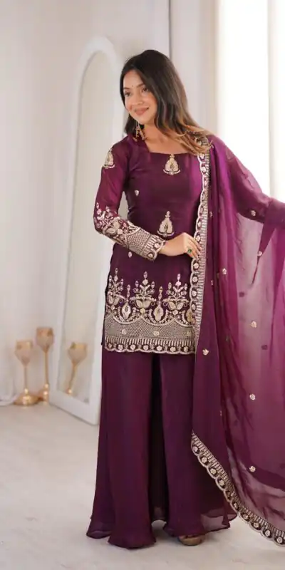 ZSR 3168 Wine Color Fendy Silk With Embroidery Work Salwar Suit. Get it for ₹2149. Delivery 4-6 Working Days. Online Shop now. | Jump Suits, Salwar suit, Designer Suits, Casual Suits, Creative suits, Palazzo Suits, Party Wear Suits, Patiala Suits, Straight Suits
