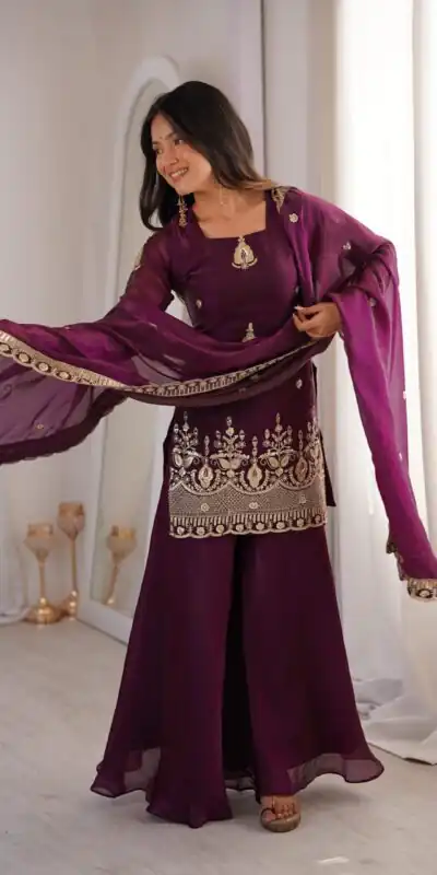 ZSR 3168 Wine Color Fendy Silk With Embroidery Work Salwar Suit. Get it for ₹2149. Delivery 4-6 Working Days. Online Shop now. | Jump Suits, Salwar suit, Designer Suits, Casual Suits, Creative suits, Palazzo Suits, Party Wear Suits, Patiala Suits, Straight Suits