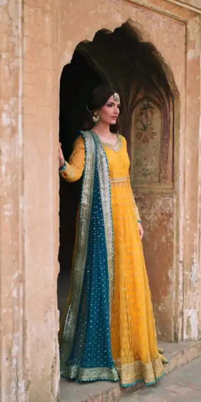 RTC 6033 Yellow Color Soft Net Gown with Gotta Patti Work & Lace Work. Now at just ₹2499. Delivery 4-6 Working Days. Shop now. | Gowns, Bollywood Gowns, Creative Gowns, Designer Gowns, Embroidered Gowns, Party Wear Gowns