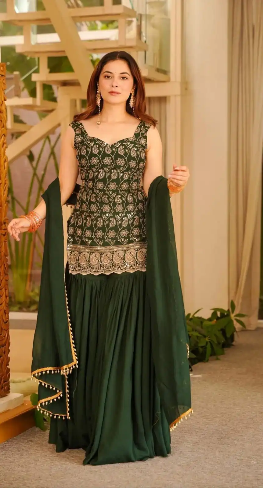 MD 3093 Green Blooming Faux Georgette Salwar Suit Perfect for Wedding, Party, Makar Sankranti, Baby Shower, Traditional Day – . Special Price ₹2149. Deliv | Jump Suits, Salwar suit, Designer Suits, Casual Suits, Creative suits, Palazzo Suits, Party Wear Suits, Patiala Suits, Straight Suits