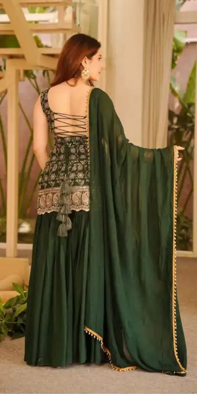 MD 3093 Green Blooming Faux Georgette Salwar Suit Perfect for Wedding, Party, Makar Sankranti, Baby Shower, Traditional Day – . Special Price ₹2149. Deliv | Jump Suits, Salwar suit, Designer Suits, Casual Suits, Creative suits, Palazzo Suits, Party Wear Suits, Patiala Suits, Straight Suits