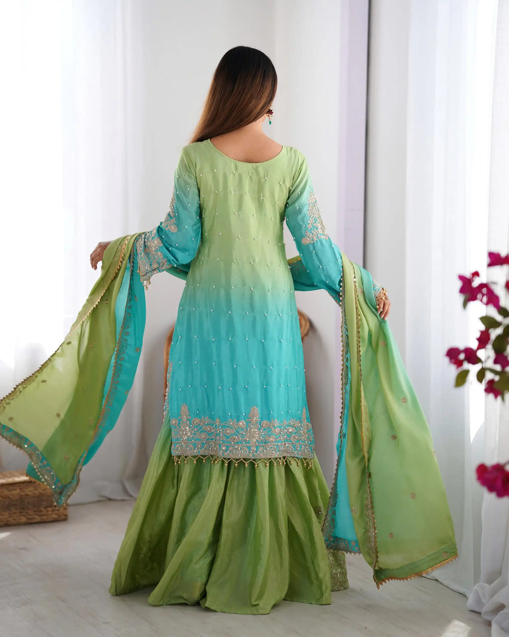 KD 1498 Green Color Chinon Silk Designer Work Salwar Suit in Get it for ₹2499. Delivery 4-6 Working Days. Online Shop now. | Jump Suits, Salwar suit, Designer Suits, Casual Suits, Creative suits, Palazzo Suits, Party Wear Suits, Patiala Suits, Straight Suits