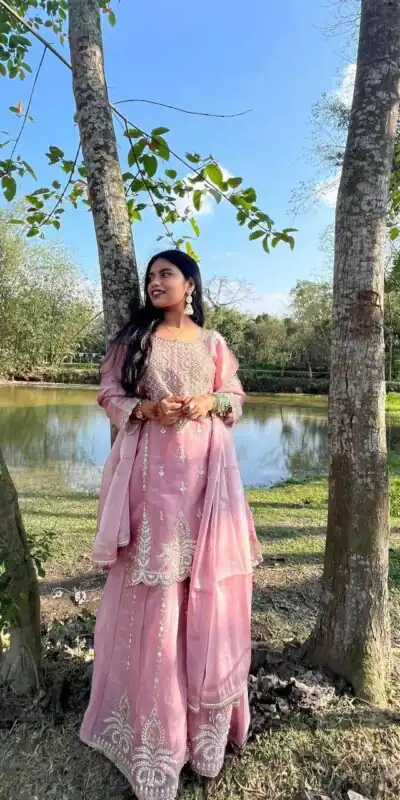 ZB 5066 Peach Zimmy Cho Salwar Suit Perfect for Wedding, Party, Baisakhi, Ganesh Chaturthi, Family – . Special Price ₹2149. Delivery 4-6 Working Days | Jump Suits, Salwar suit, Designer Suits, Casual Suits, Creative suits, Palazzo Suits, Party Wear Suits, Patiala Suits, Straight Suits