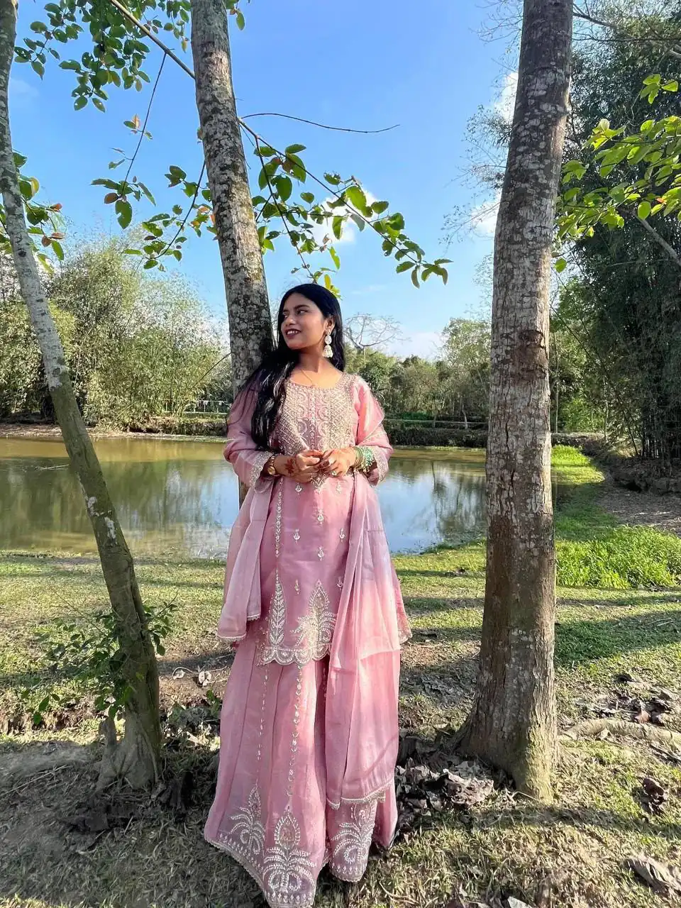 ZB 5066 Peach Zimmy Cho Salwar Suit Perfect for Wedding, Party, Baisakhi, Ganesh Chaturthi, Family – . Special Price ₹2149. Delivery 4-6 Working Days | Jump Suits, Salwar suit, Designer Suits, Casual Suits, Creative suits, Palazzo Suits, Party Wear Suits, Patiala Suits, Straight Suits