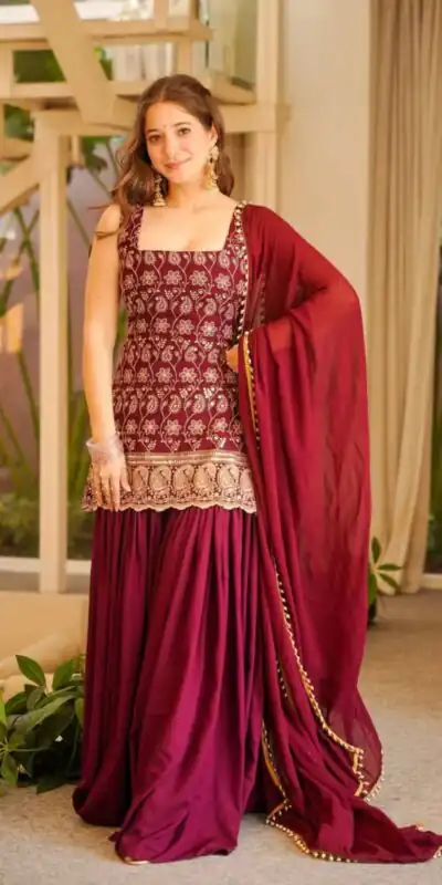 MD 3093 Red Blooming Faux Georgette Salwar Suit Perfect for Wedding, Party, Makar Sankranti, Baby Shower, Traditional Day – . Special Price ₹2149. Deliv | Jump Suits, Salwar suit, Designer Suits, Casual Suits, Creative suits, Palazzo Suits, Party Wear Suits, Patiala Suits, Straight Suits
