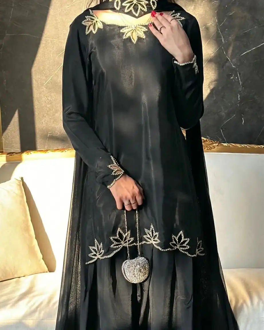 NF 1270 Black Natural Crep Salwar Suit Brown with Embroidery Work. Exclusive Offer ₹1899. Delivery 4-6 Working Days. Shop now. | Jump Suits, Salwar suit, Designer Suits, Casual Suits, Creative suits, Palazzo Suits, Party Wear Suits, Patiala Suits, Straight Suits