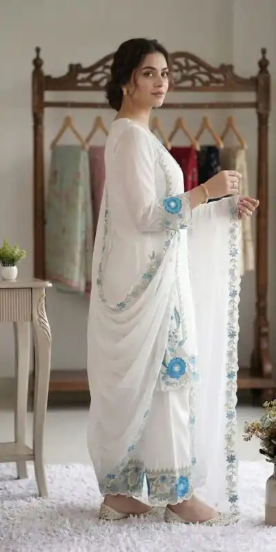 LG 2105 Blue Fox Georgette Salwar Suit With Embroidery Work. Affordable Price ₹2049. Delivery 4-6 Working Days. Shop now. | Jump Suits, Salwar suit, Designer Suits, Casual Suits, Creative suits, Palazzo Suits, Party Wear Suits, Patiala Suits, Straight Suits