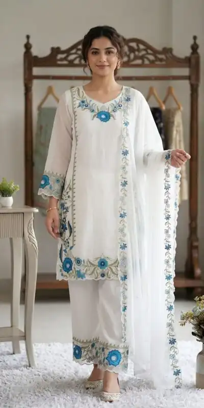 LG 2105 Blue Fox Georgette Salwar Suit With Embroidery Work. Affordable Price ₹2049. Delivery 4-6 Working Days. Shop now. | Jump Suits, Salwar suit, Designer Suits, Casual Suits, Creative suits, Palazzo Suits, Party Wear Suits, Patiala Suits, Straight Suits