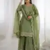 ZSR 3167 Green Fendy Silk Salwar Suitwith Embroidery Work & Lace Work. Now at just ₹2149. Delivery 4-6 Working Days. Shop now. | Jump Suits, Salwar suit, Designer Suits, Casual Suits, Creative suits, Palazzo Suits, Party Wear Suits, Patiala Suits, Straight Suits