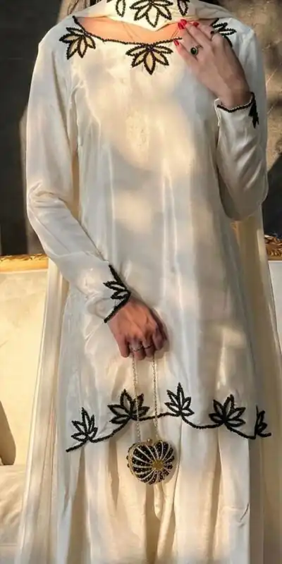 NF 1270 Off White Natural Crep Salwar Suit Brown with Embroidery Work. Exclusive Offer ₹1899. Delivery 4-6 Working Days. Shop now. | Jump Suits, Salwar suit, Designer Suits, Casual Suits, Creative suits, Palazzo Suits, Party Wear Suits, Patiala Suits, Straight Suits