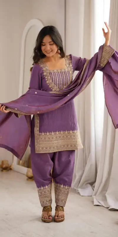 KB 303 Onion Vichitra Silk Salwar Suit with Embroidery Work. Wedding, Party, Festive, Events, Grab it for ₹2049. Delivery 4-6 Working Days. Shop now. | Jump Suits, Salwar suit, Designer Suits, Casual Suits, Creative suits, Palazzo Suits, Party Wear Suits, Patiala Suits, Straight Suits
