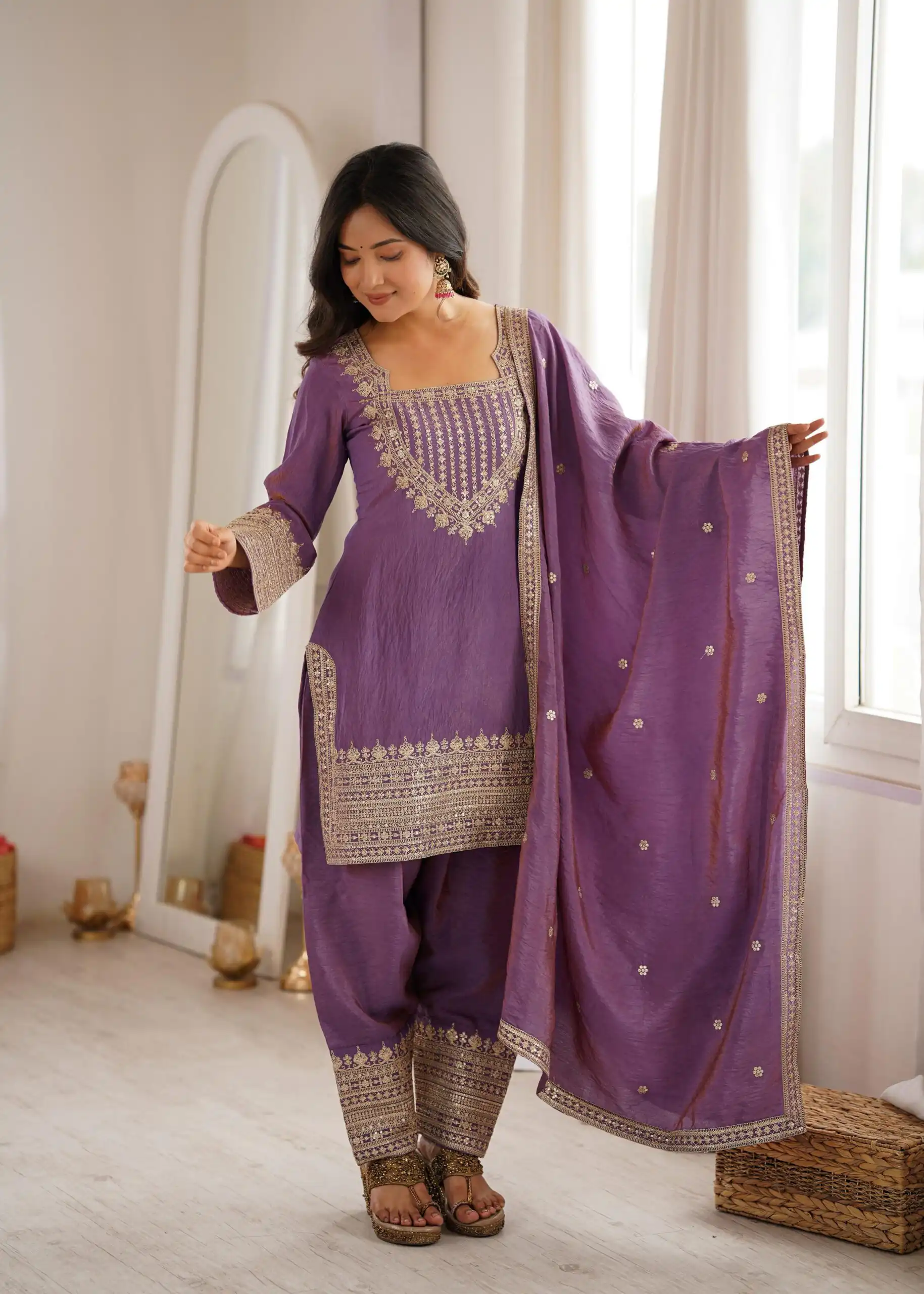 KB 303 Onion Vichitra Silk Salwar Suit with Embroidery Work. Wedding, Party, Festive, Events, Grab it for ₹2049. Delivery 4-6 Working Days. Shop now. | Jump Suits, Salwar suit, Designer Suits, Casual Suits, Creative suits, Palazzo Suits, Party Wear Suits, Patiala Suits, Straight Suits